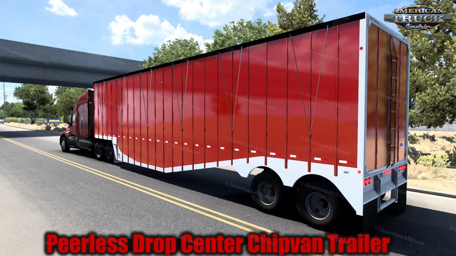Peerless Drop Center Chipvan Trailer v1.1 (1.41.x) for ATS