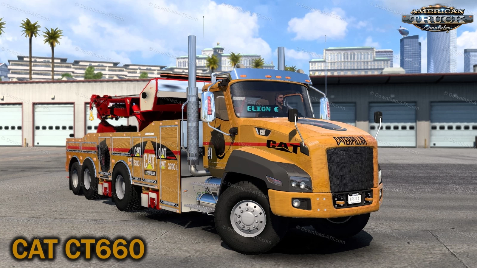 CAT CT660 Truck + Interior + Crane v1.1 (1.49.x) for ATS