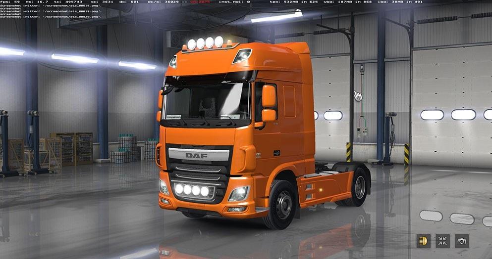 DAF XF Euro 6 + Interior + Cabin Accesories v1.0