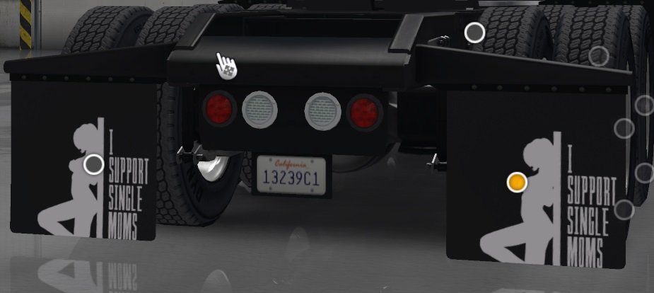 "I Support Single Moms" Mudflaps!(Peterbilt 579)