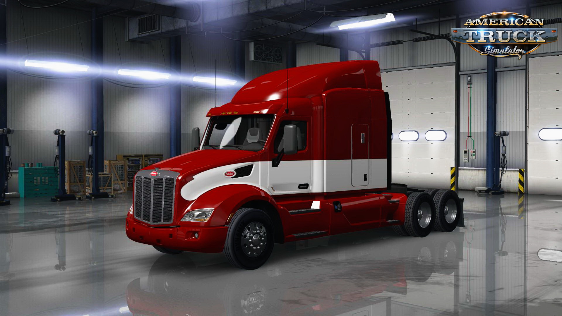 Red/White Skin for Peterbilt 579 v1.0