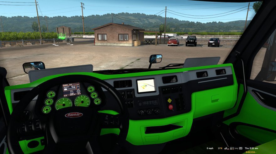 "Neon Green" Interior for Peterbilt 579 truck "Neon Green" Interior for Peterbilt 579 truck