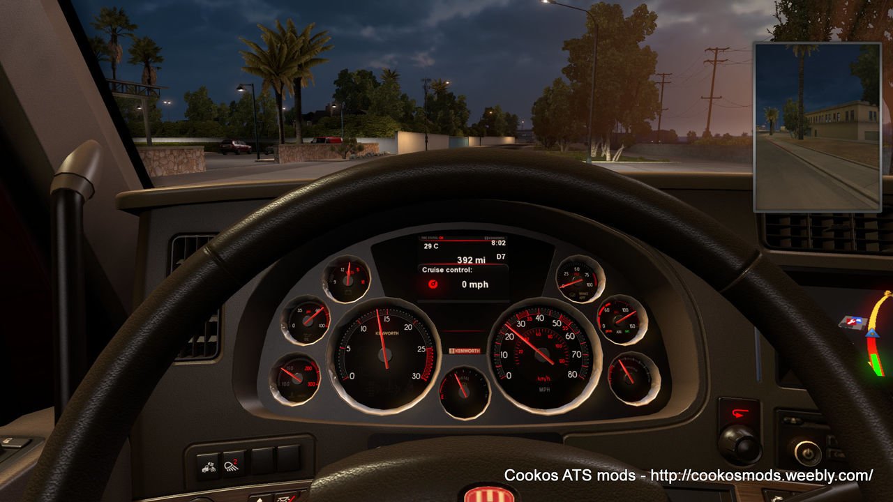 Custom Red-Black Sport Gauges for Kenworth trucks
