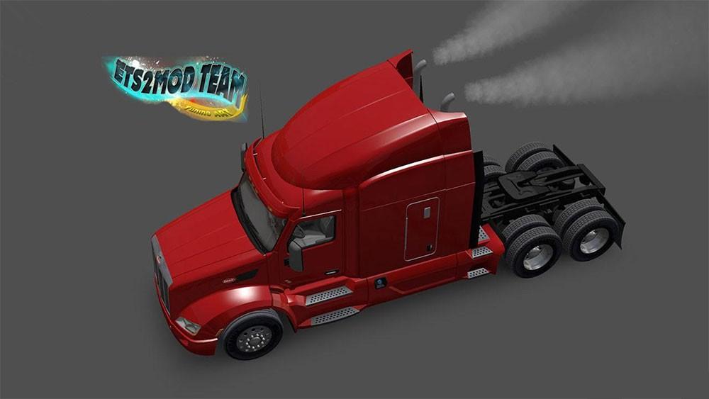 Peterbilt 579 with smoke + AI Traffic v1.0