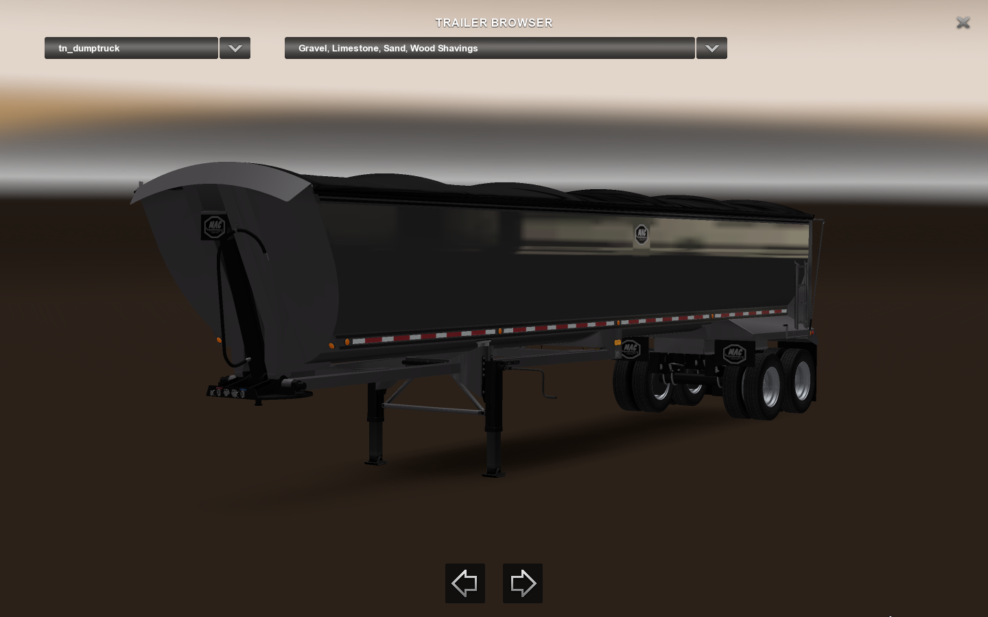 Chrome Dumper Trailer for ATS