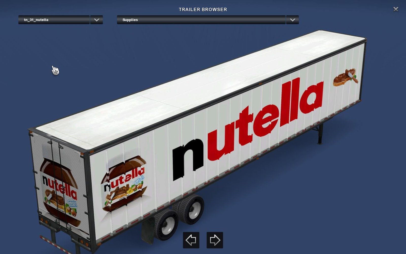 Nutella Longbox Standalone Trailer