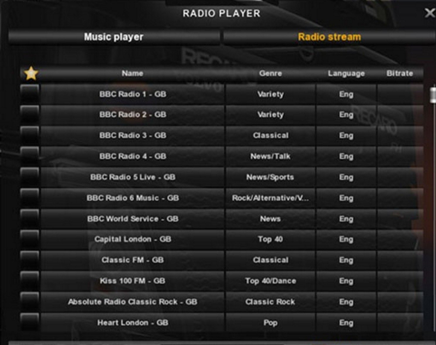 ATS Radio Stations