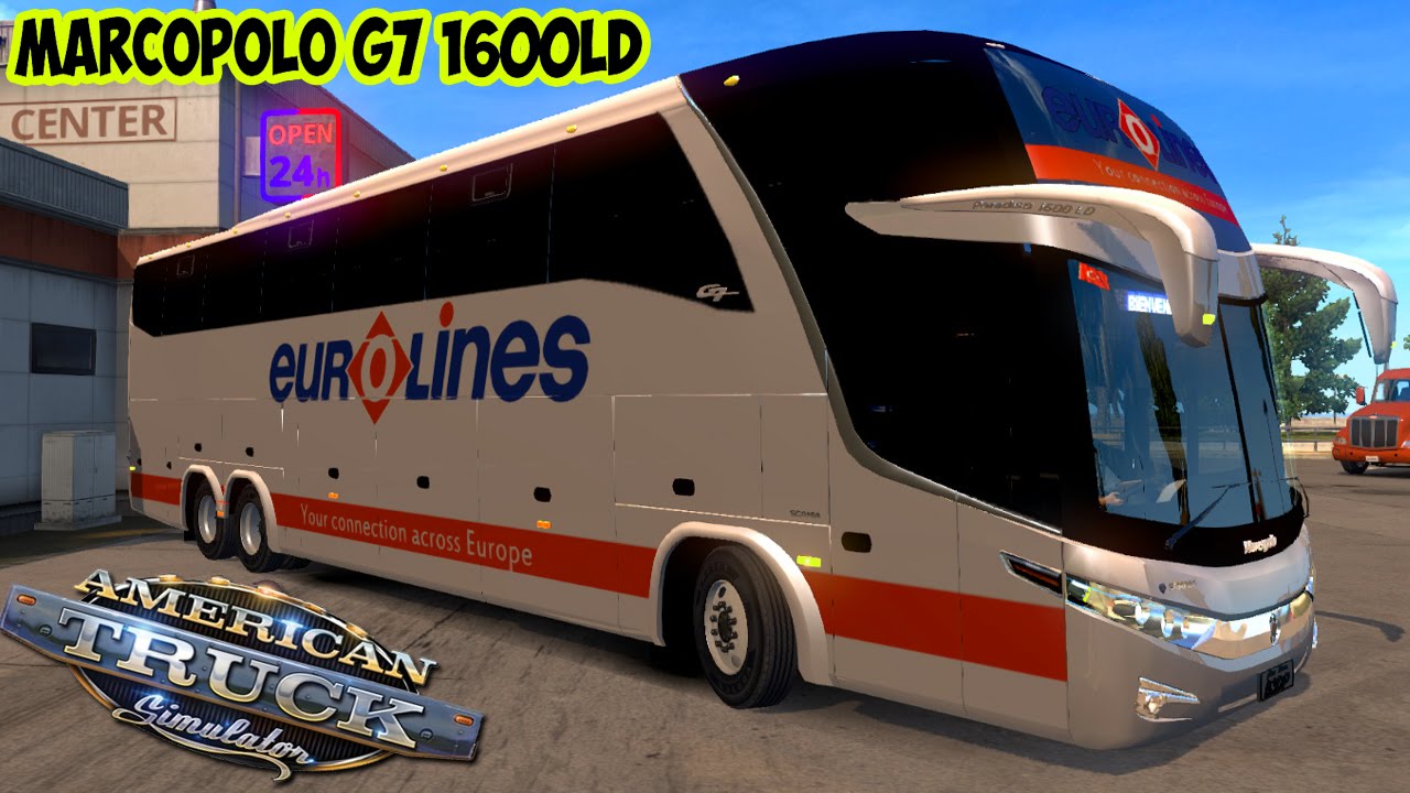 Marcopolo G7 1600LD + Skins + Passengers v1.0 for ATS