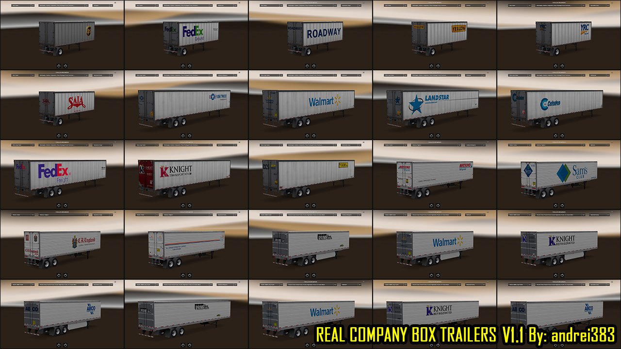 Real Company Box Trailers v1.1 by andrei383