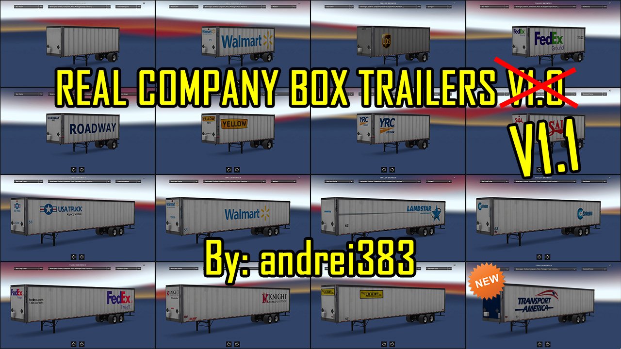 Real Company Box Trailers v1.1 by andrei383