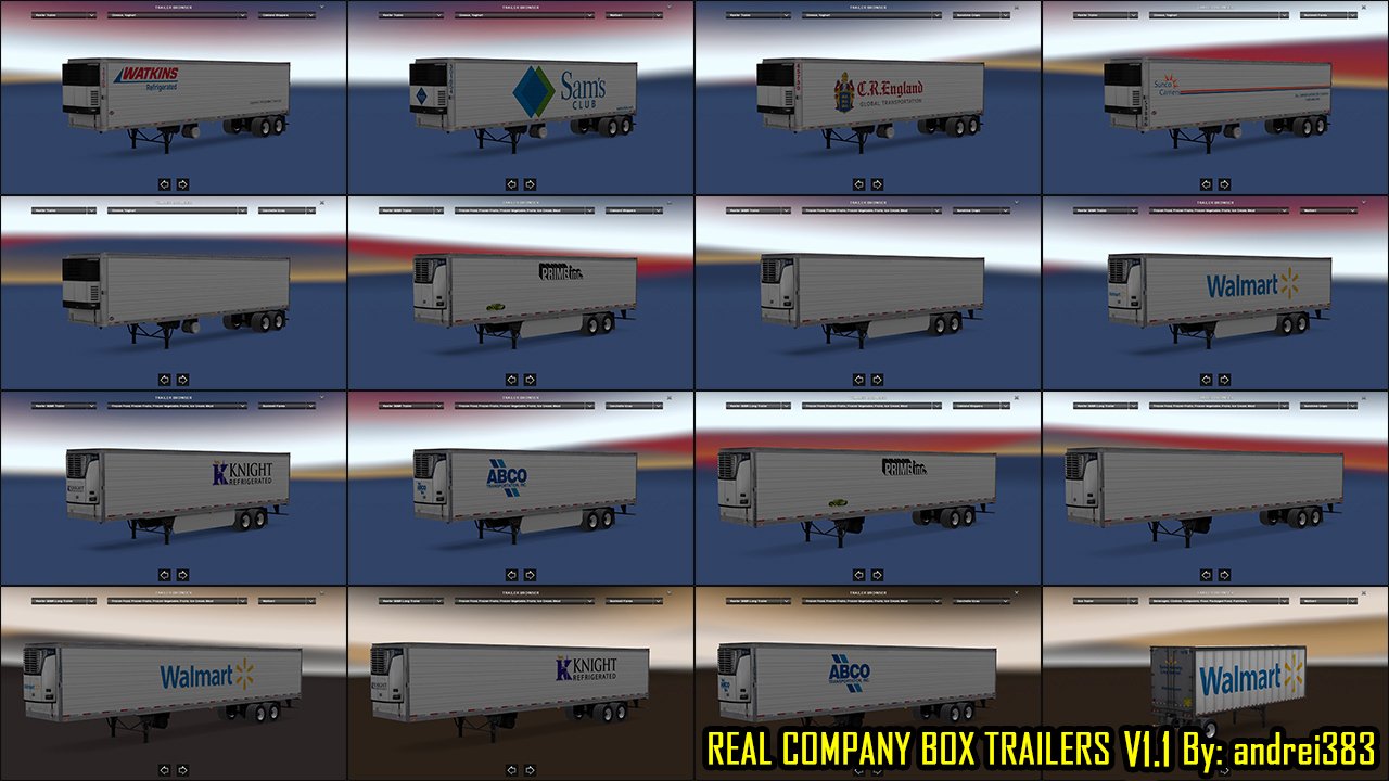 Real Company Box Trailers v1.1 by andrei383