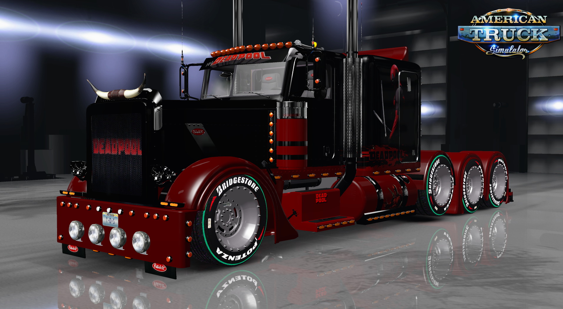 Deadpool Skin for Peterbilt 389 v1.0 by T-D-S