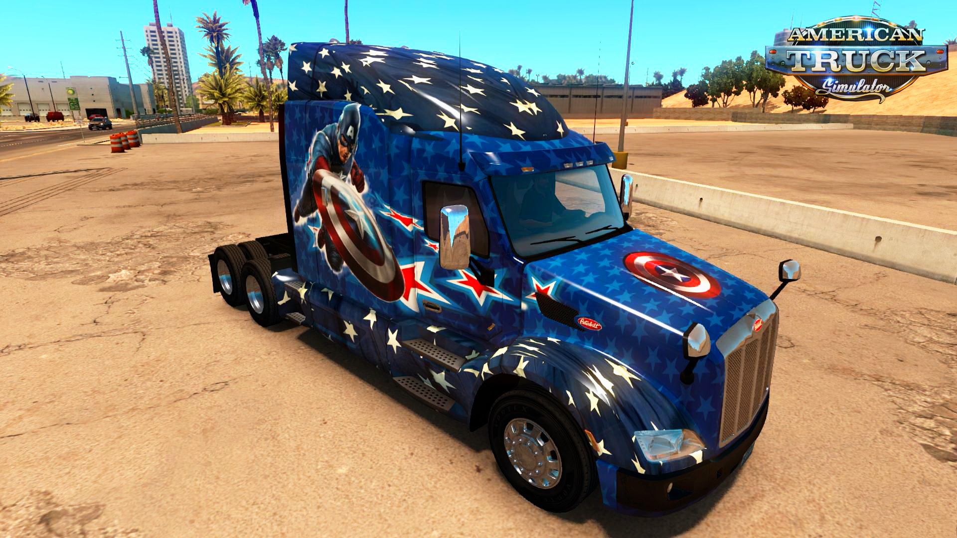 Captain America Skin for Peterbilt 579 v1.0 by Bayun4ik