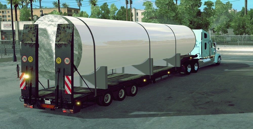 Large Metal Tube Trailer (White)