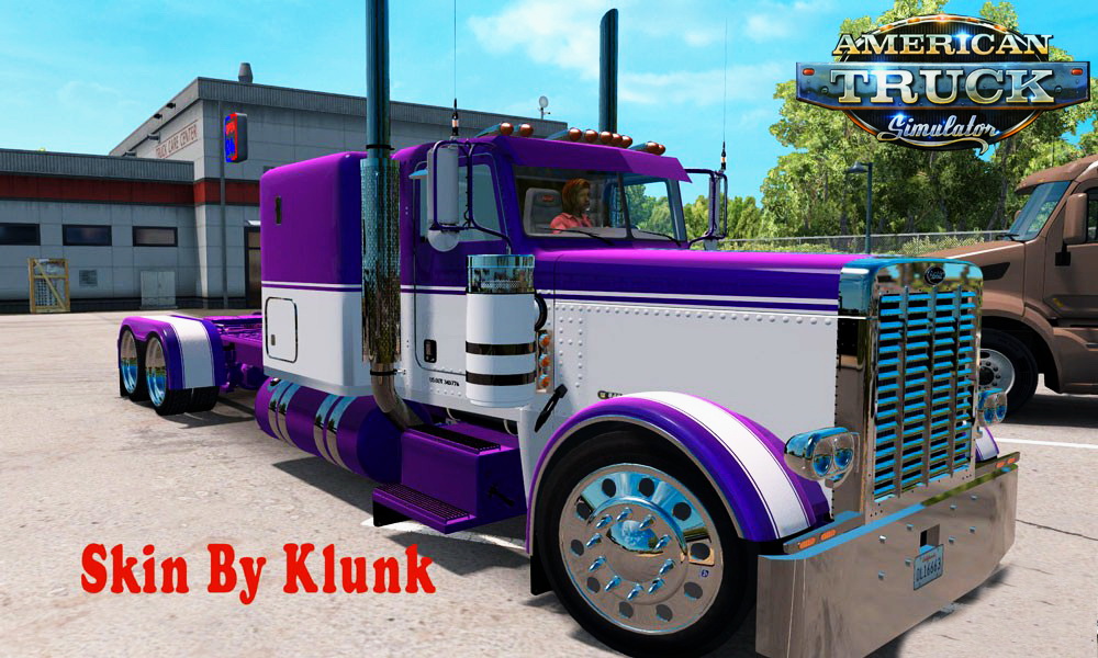 Metallic Mauve/White Skin for Peterbilt 389 v1.0 by Klunk