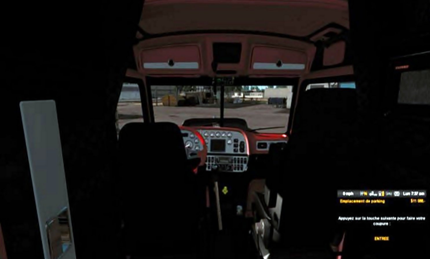 Peterbilt Red and Black Interior Mod