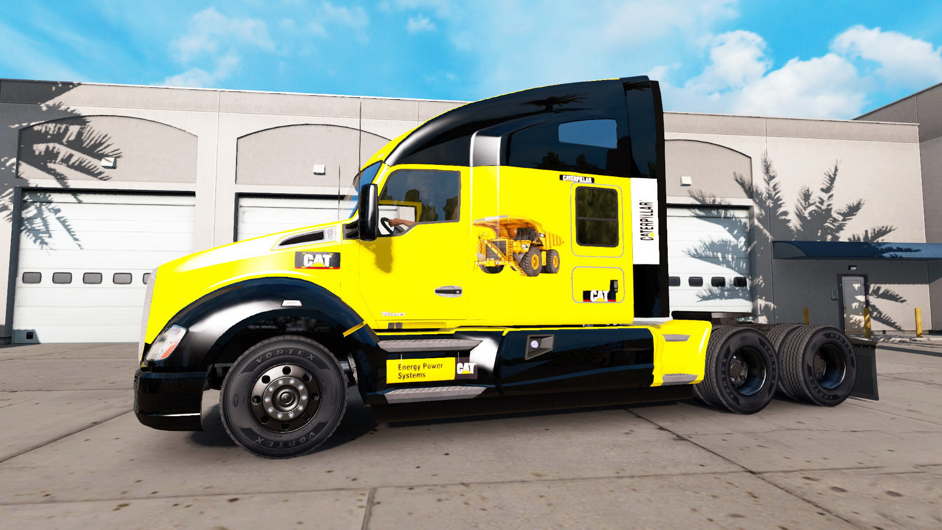 Caterpillar Skin for Kenworth W900 + Trailer v1.0 by jaws