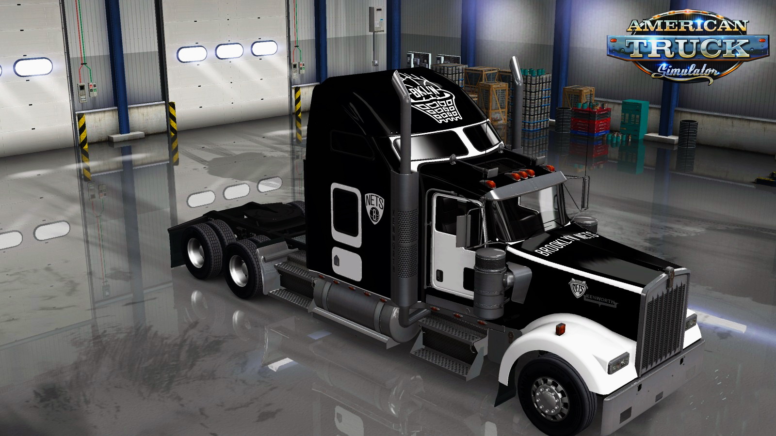 Brooklyn Nets Skin for Kenworth W900 v1.0 by LazyMods