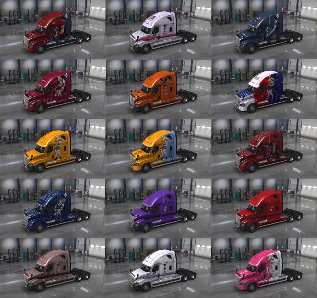 ATS Freightliner Cascadia Mandy Skin Mod