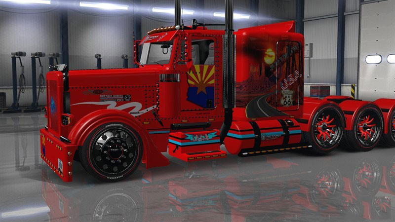 Arizona USA Red Skin for Peterbilt 389 v1.0 by TDS