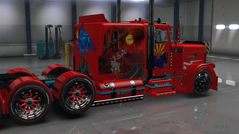 Arizona USA Red Skin for Peterbilt 389 v1.0 by TDS