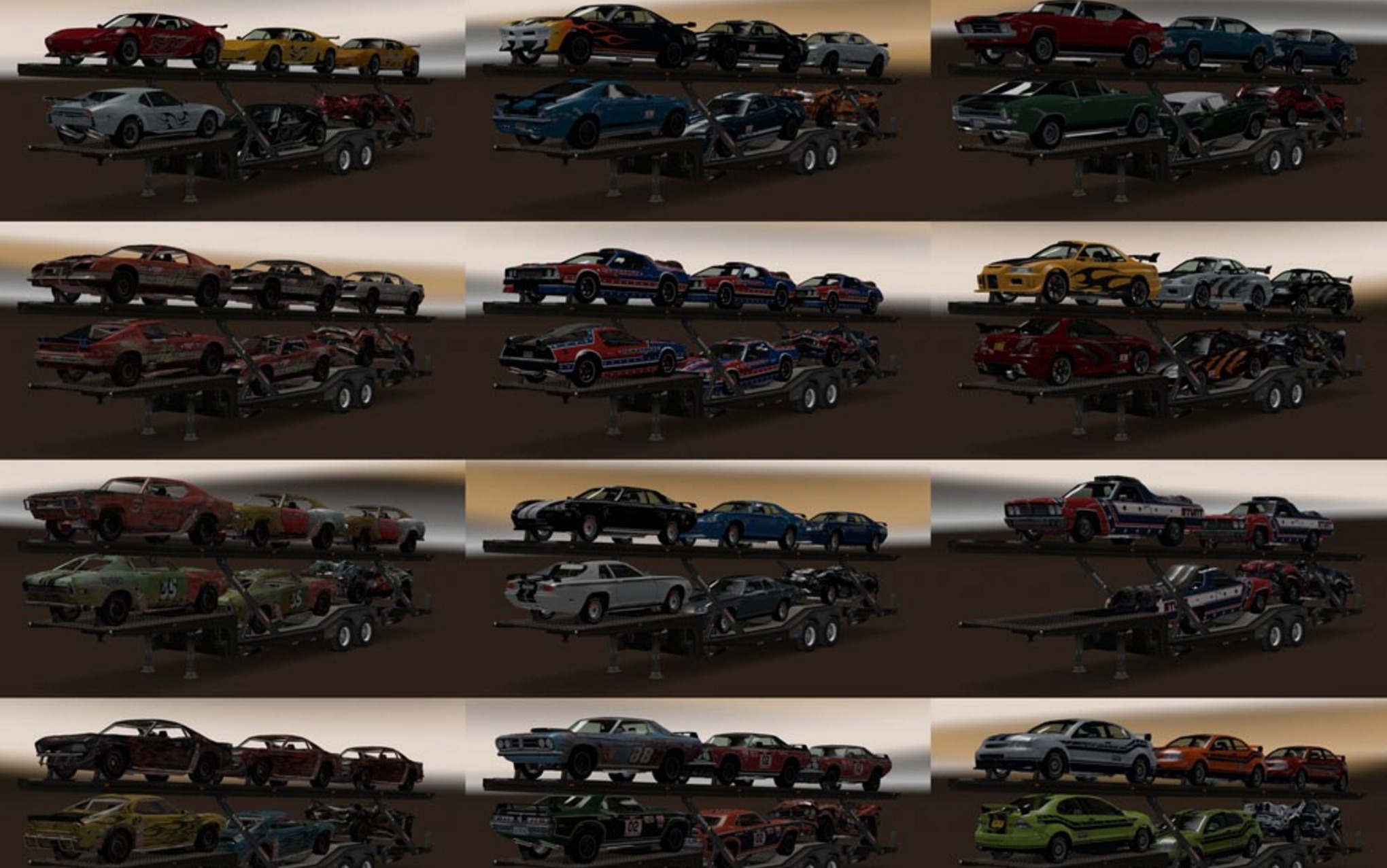 FlatOut 2 Car Transporter Cargo Pack Trailers v1.0 (v1.3.x)