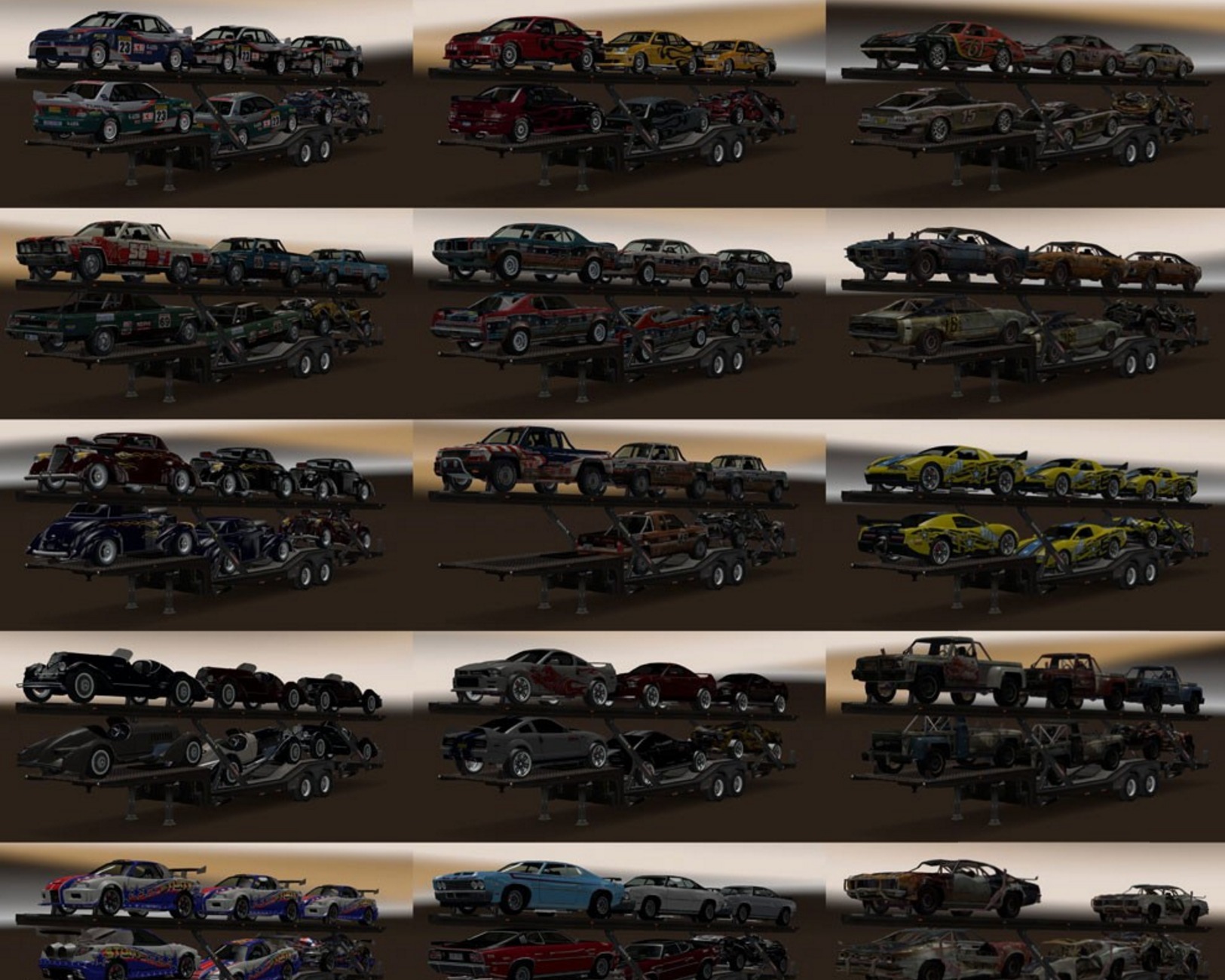 FlatOut 2 Car Transporter Cargo Pack Trailers v1.0 (v1.3.x)