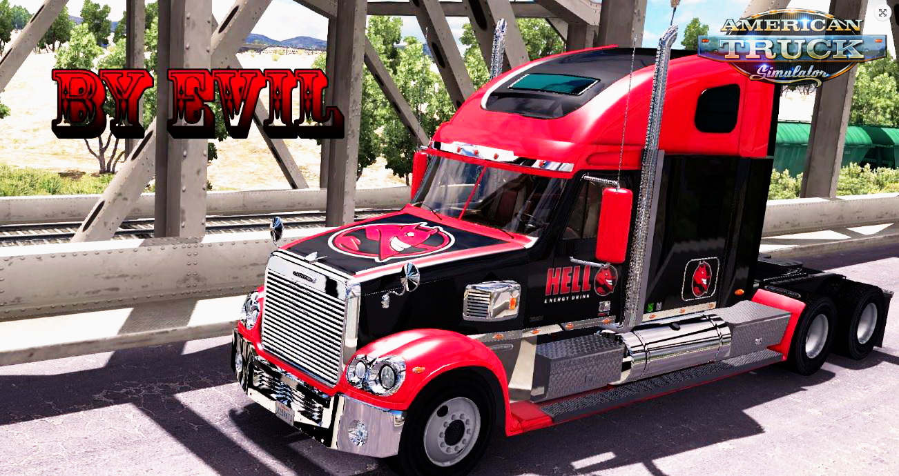 Hell Energy Drink skin for Freightliner Coronado v1.0 by EviL