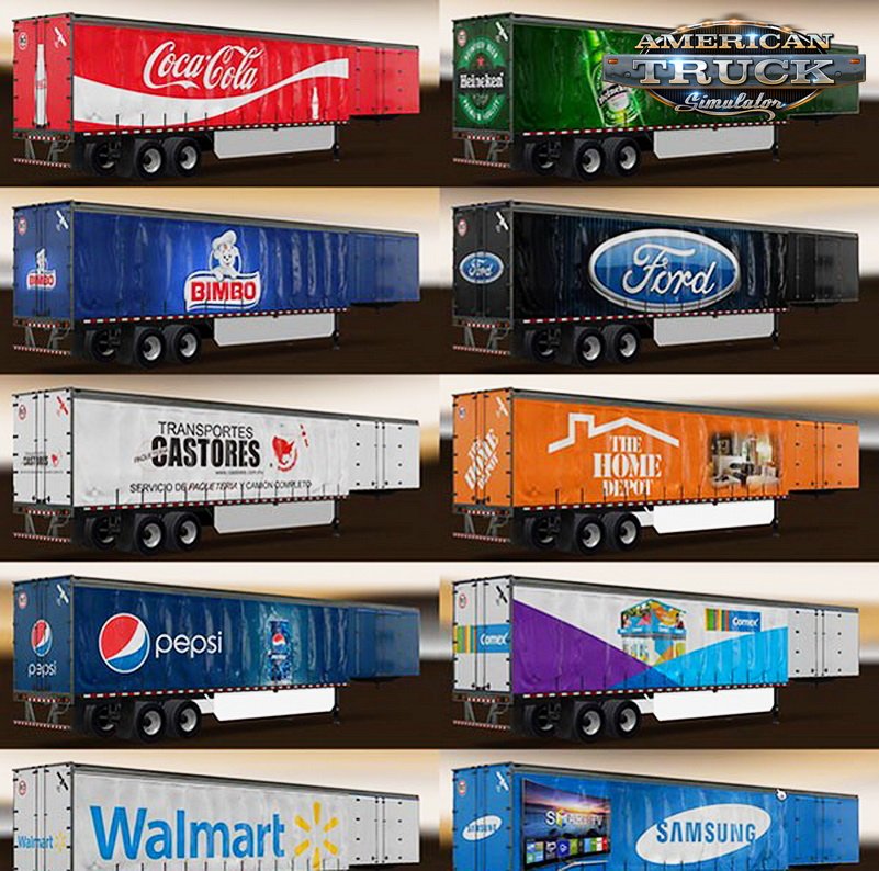 Mexican & American Companies Trailers Skin Pack v1.0