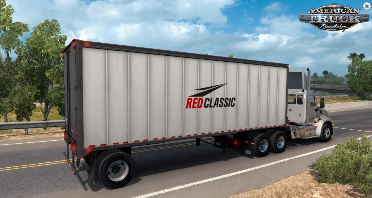 Red Classic box trailer v1.0 by BarbootX