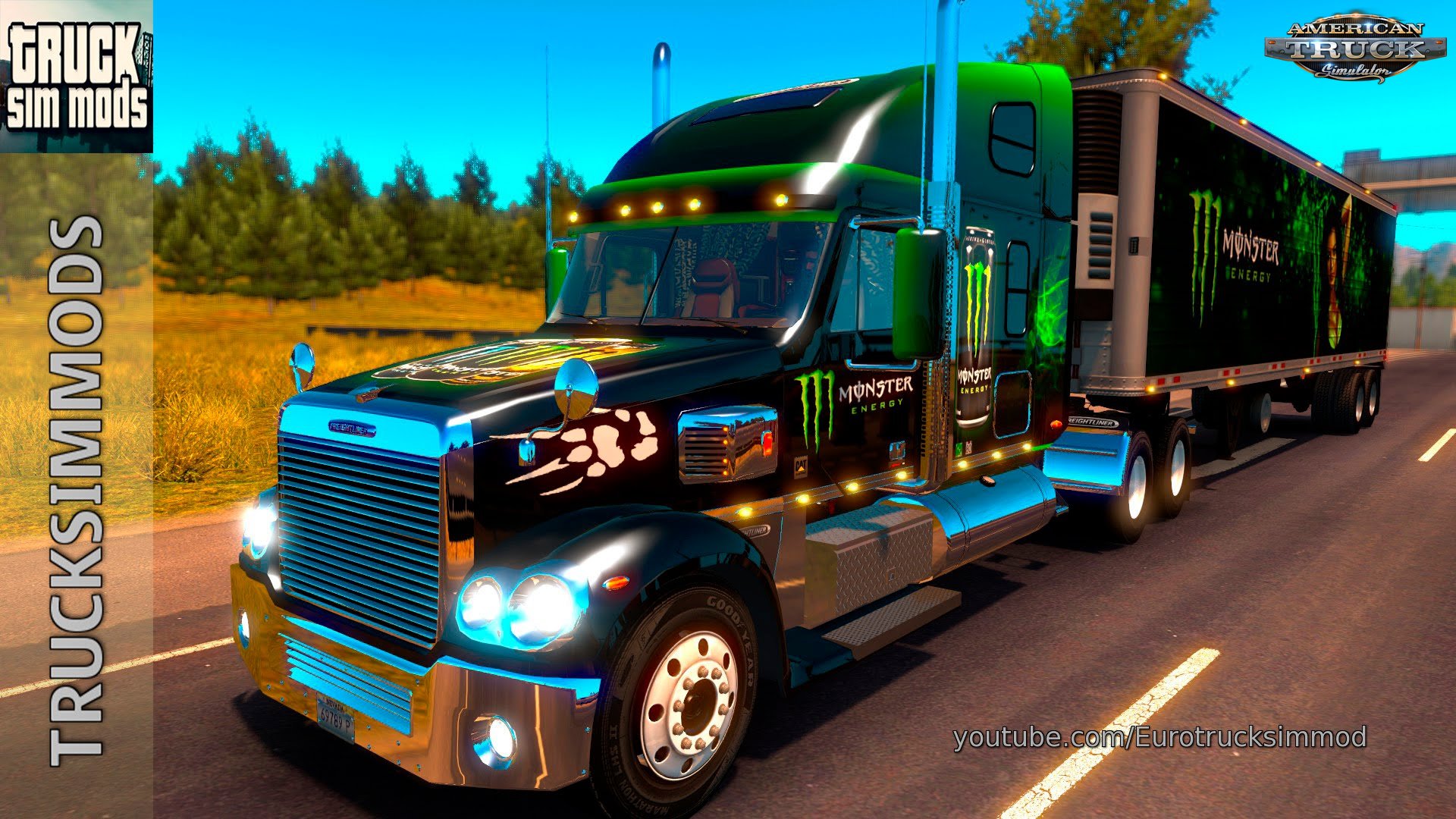 Freightliner Coronado + Trailer for ATS (1.4.x)