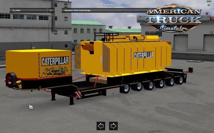 Trailer with Caterpillar Heavy Transformer for Ats