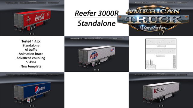 2 trailer Reefer 3000r Standalone and modified for Ats
