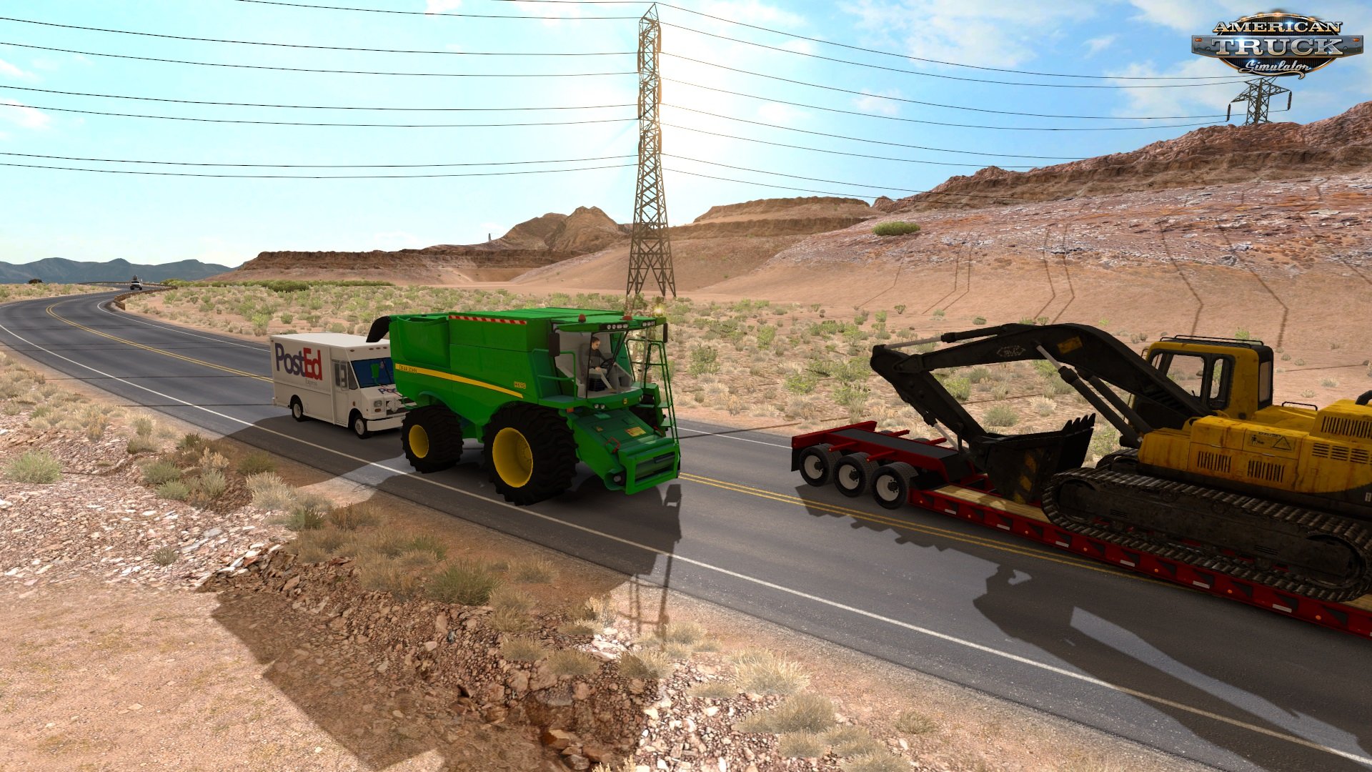 Harvester in traffic for ATS by SlavikSD