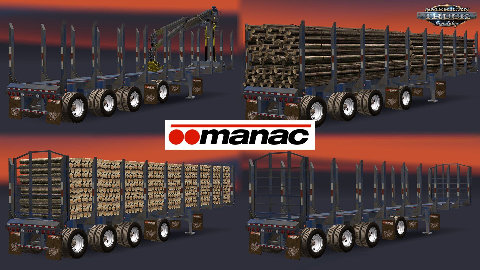 American Manac 4 axis logs transporter trailer v1.0 (v1.5.x)