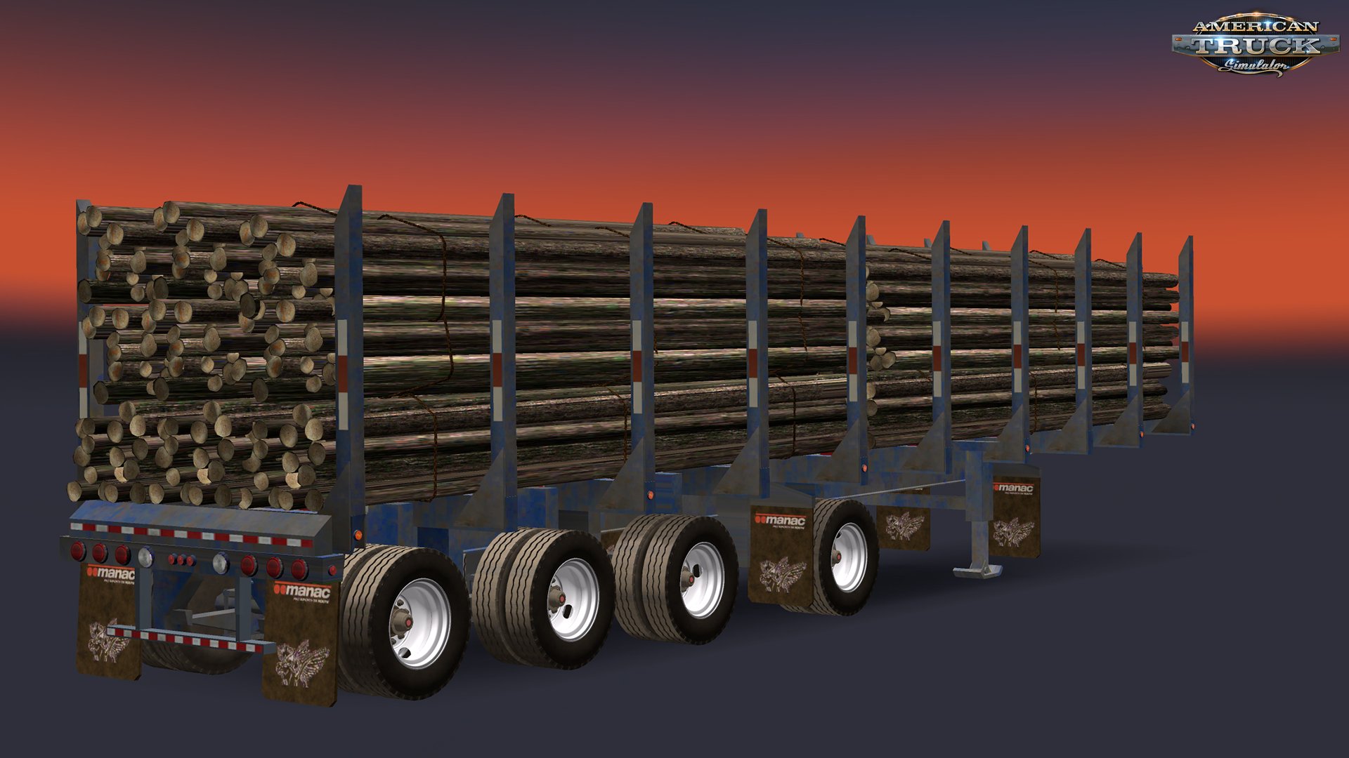 American Manac 4 axis logs transporter trailer v1.0 (v1.5.x)