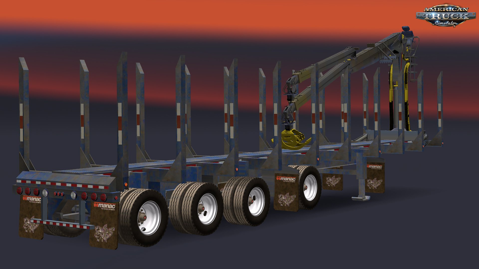 American Manac 4 axis logs transporter trailer v1.0 (v1.5.x)