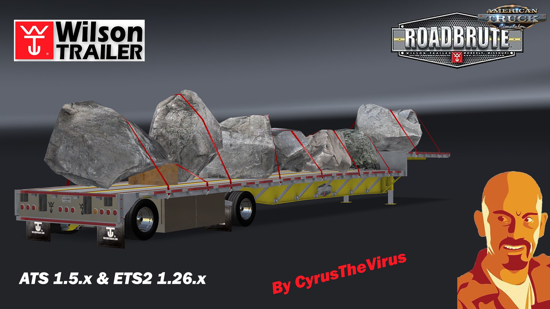 Wilson Dropdeck Trailer + 7 Cargos for Ats [1.5.x]