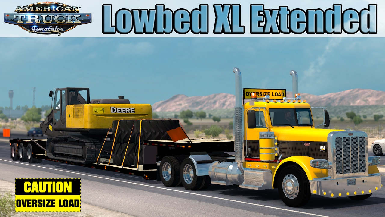 Trailer Lowbed XL Extended Oversize - American Truck Simulator