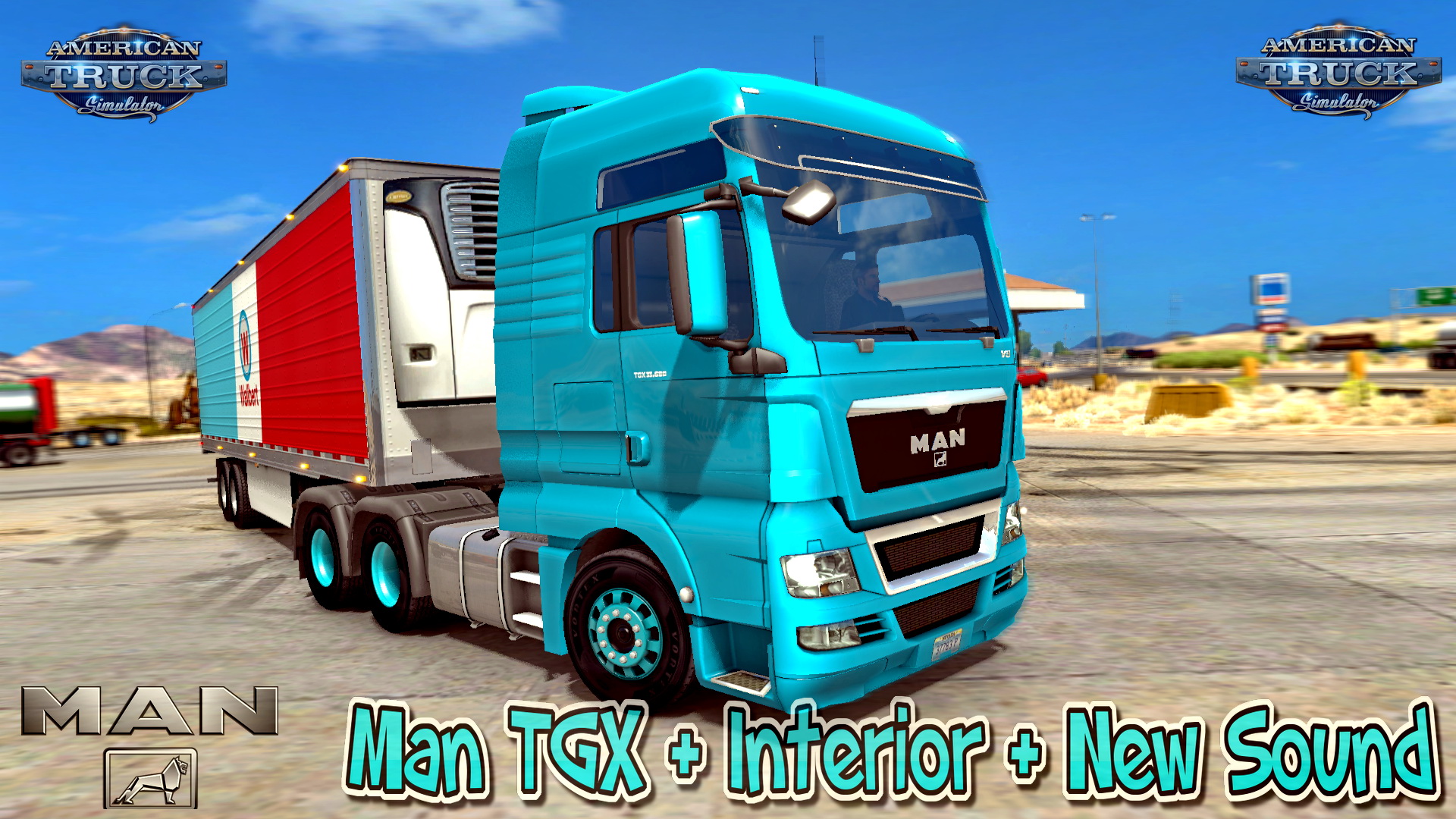 Man TGX + Interior + New Sound v1.0 (v1.6.x) - American Truck Simulator