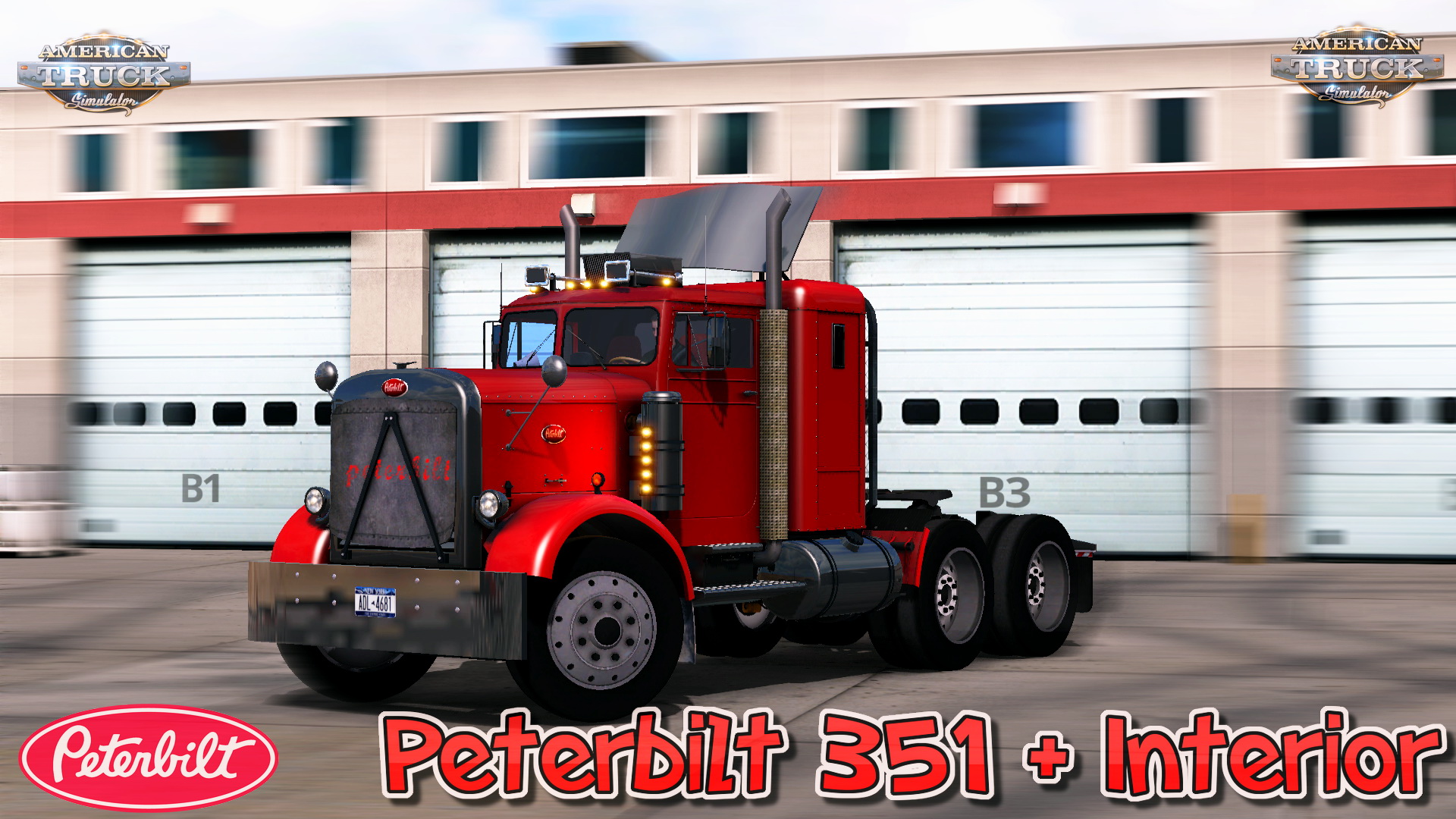 Peterbilt 351 + Interior v4.0 (v1.5.x) - American Truck Simulator
