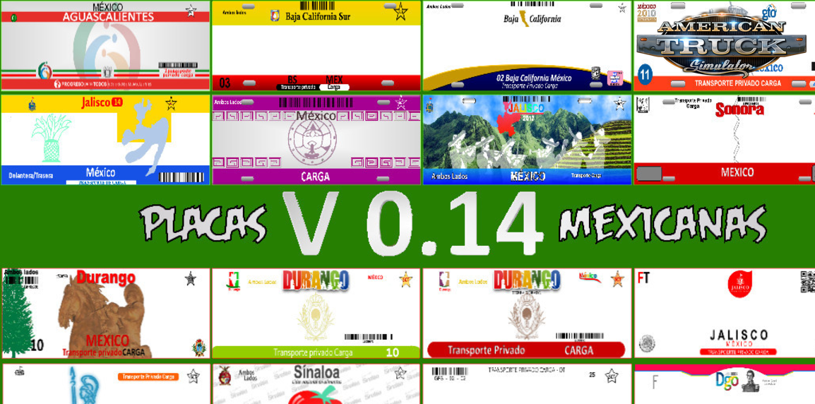Mexican plates v0.14 (Beta Version) (v1.6.x)