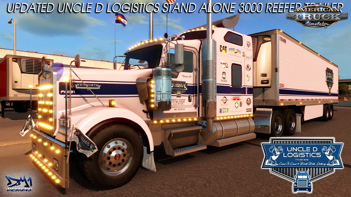 Uncle D Logistics VTC ATS 3000 Stand Alone Reefer Trailer v1.1 (v1.6.x)