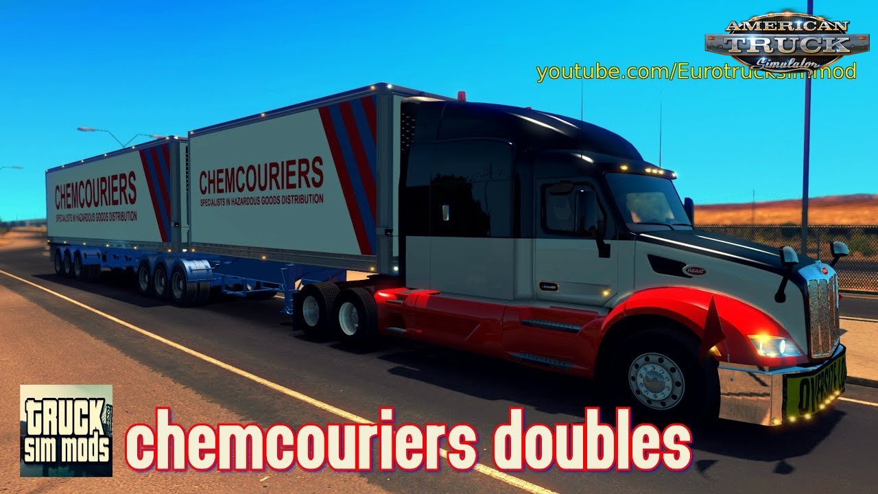 Chemcouriers Doubles Trailers (v1.6.x) - American Truck Simulator