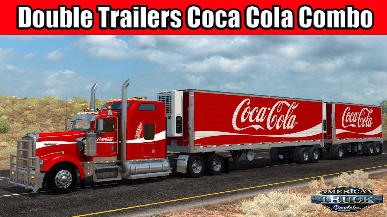 Double Trailers Coca Cola Combo Pack Skin (1.28.x) - American Truck Simulator