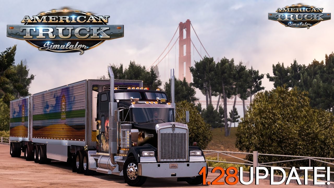ATS Beta 1.28 (Doubles & Triples, Better flares, Background screen options) - American Truck Simulator