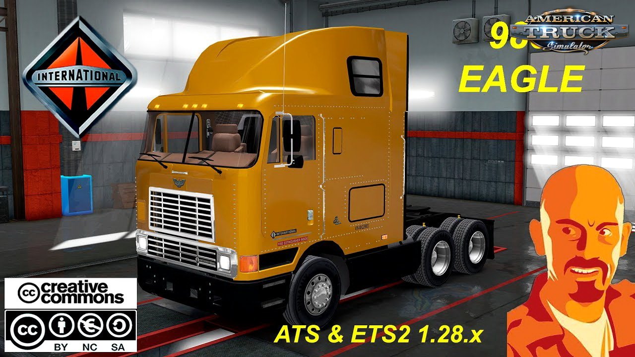 International 9800 Eagle + Interior v1.0 by CyrusTheVirus (1.28.x)