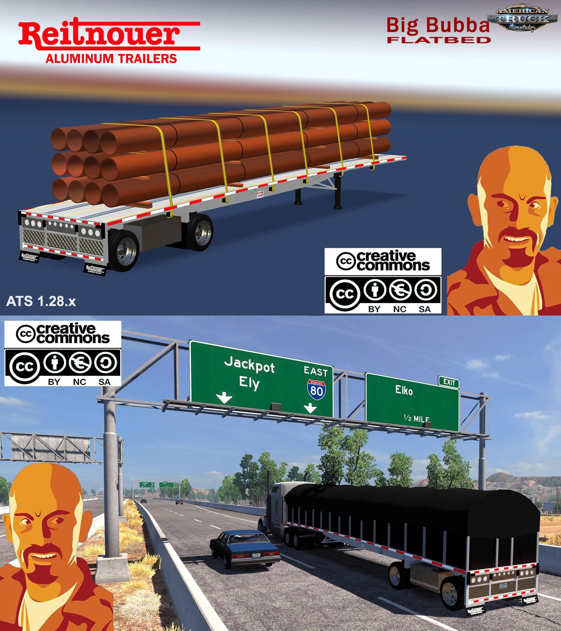 Reitnouer Bigbubba Flatbed Trailer v1.0 (1.28.x)