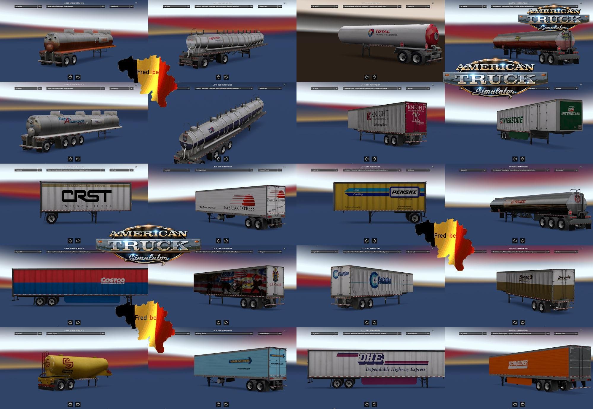 Standalone Trailer Pack for Ats v1.29 (+/- 60 skins)