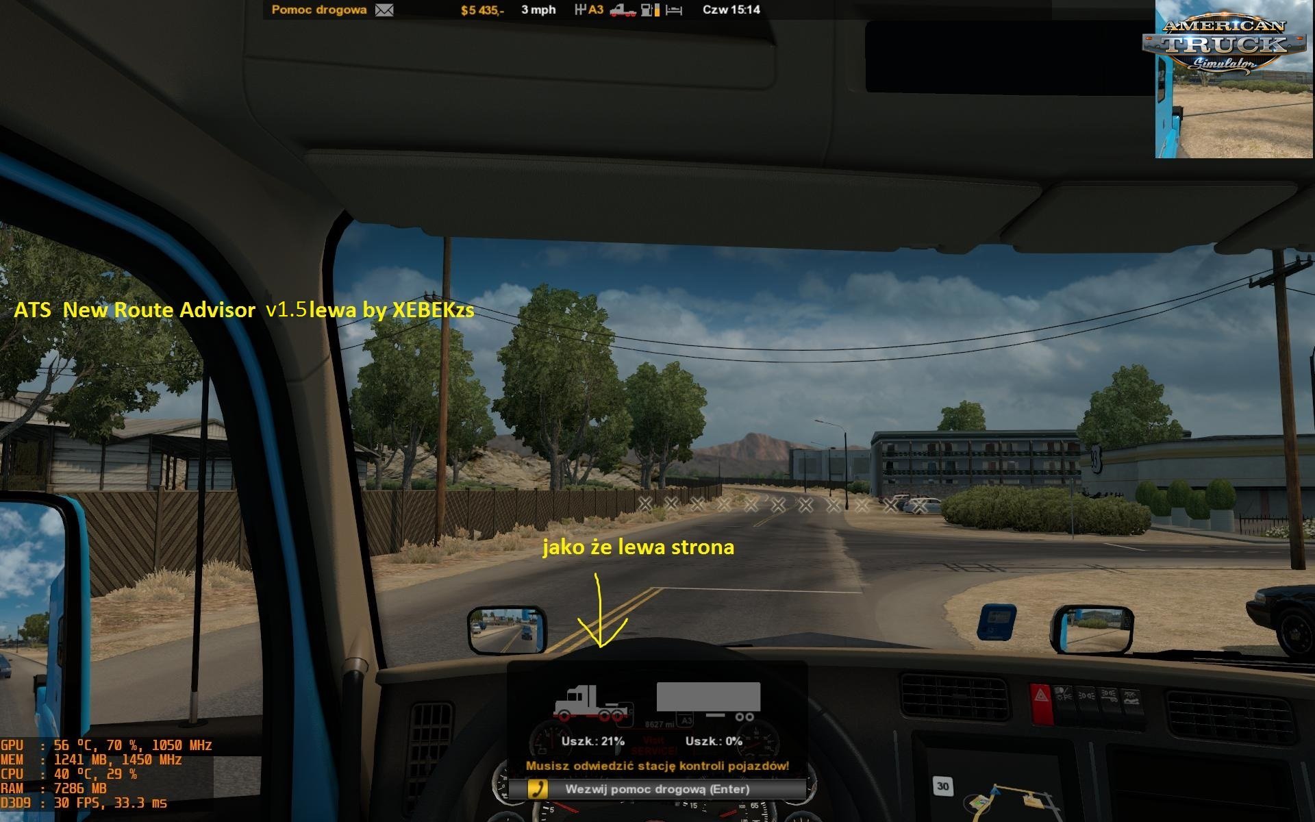 Ets2 and Ats New Route Advisor v1.5 (three versions)by XEBEKzs